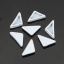 Bild von Zinklegierung Emaille Zwischenperlen Spacer Perlen Zwei Löcher Dreieck Weiß ca. 14mm x 7mm, Loch:ca. 1.1mm, 10 Stück