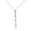 Immagine di 304 Acciaio Inossidabile Slider Regolabile Collana Lunga Adatto Maglia Tono Argento Bianco Nappine Tondo Sfaccettato 73cm Lunghezza, 1 Pz