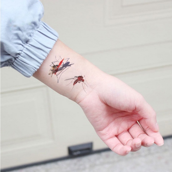 Bild von Tier Temporäre Metallic Tattoos Aufkleber für Körper Wasserdicht Bunt 10.5cm x 6cm, 1 Blatt