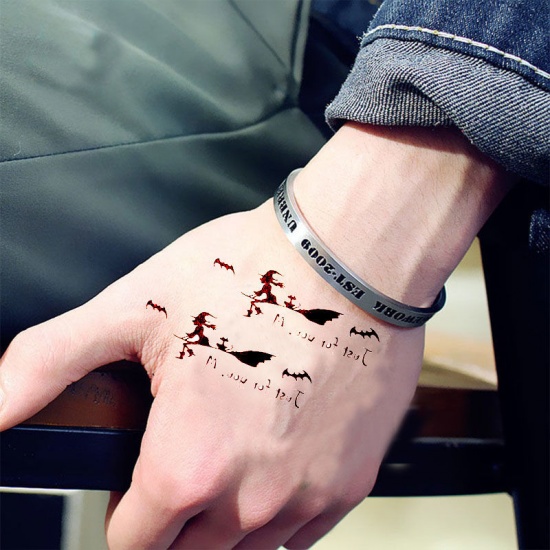 Bild von Temporäre Metallic Tattoos Aufkleber für Körper Wasserdicht Bunt wasserdicht 10.5cm x 6cm, 1 Blatt