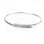 Immagine di 304 Acciaio Inossidabile Componente di Braccialetto Cilindrico Tono Argento Regolabile 21cm Lunghezza, 1 Pz