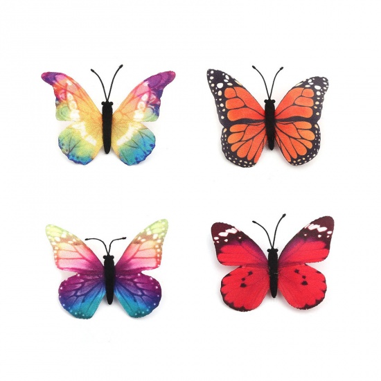 布 ブローチ 蝶 の画像