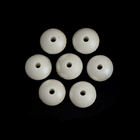 Image de Perles en Céramique Plat-Rond Rouge Foncé 12mm Dia, Taille de Trou: 2.2mm, 20 Pcs