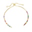 Imagen de Latón+ Circón Artificial Cadena deslizante / extensor deslizante 18K Oro Real Chapado Multicolor 22.5cm longitud, 1 Unidad
