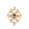 Picture of Brass Connectors Flower Filled Hollow Rhinestone