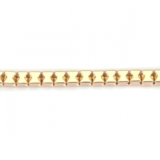 Image de (Classement B) Perles en Hématite （ Naturel ） Crème Mat 4mm x 4mm, Trou: env. 0.7mm, 41cm - 40.5cm long, 1 Enfilade (Env. 122 Pcs/Enfilade)