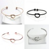 Picture of New Fashion Brass Cuff Bangles Bracelet Heart Love Knot