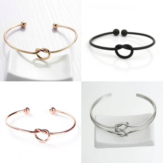 Picture of New Fashion Brass Cuff Bangles Bracelet Heart Love Knot                                                                                                                                                                                                       