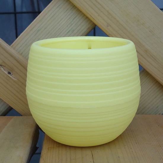 Изображение Yellow - Flower Plant Pots Gardening Pot Design with water storage tank