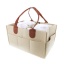 Изображение Creamy-White - Baby Felt Storage Nursery Organizer Basket Infant Diaper Bag With Handle