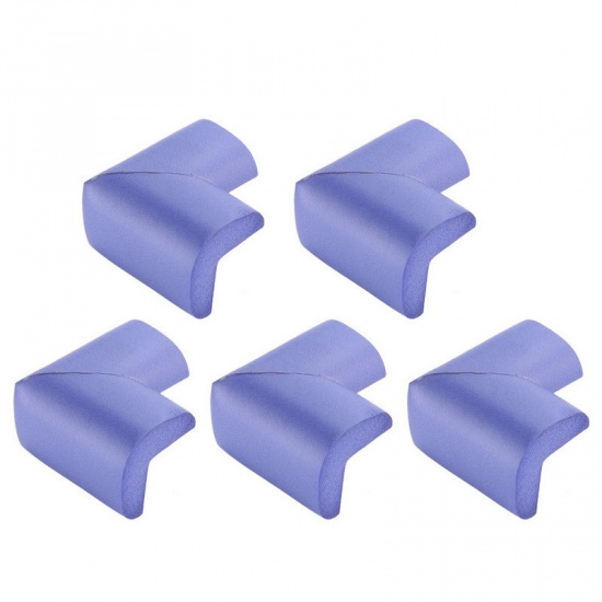 Picture of Deep Blue - L Shape Baby Proof Corner Guards Table Corner Protector Child Safety Furniture Bumper Soft Cushions,5 Pcs