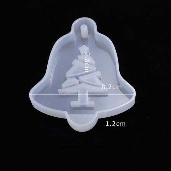 Изображение Silicone Resin Mold For Jewelry Making Christmas Tree White 1 Piece