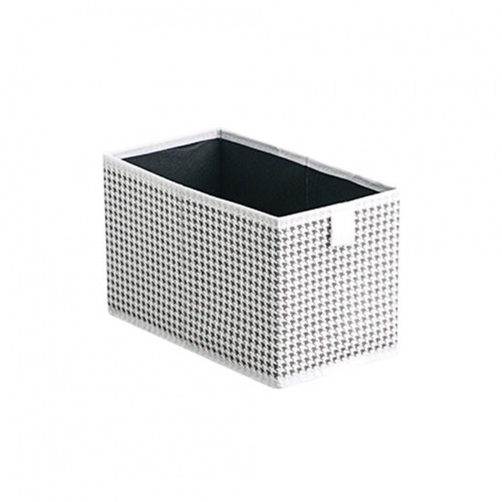 Picture of Black - S Desktop Storage Basket Folding Underwear Clothes Sundries Storage Box Desk Makeup Container 1 pcs