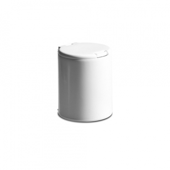 Picture of Plastic Storage Container Box Basket White Cylinder 93mm x 75mm, 1 Piece