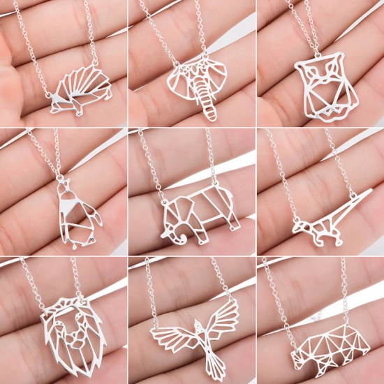 Picture of Stainless Steel Origami Necklace Animal 1 Piece