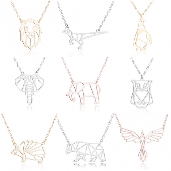 Picture of Stainless Steel Origami Necklace Animal 1 Piece