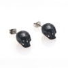 Изображение Halloween Ear Post Stud Earrings Skull