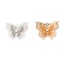Immagine di Brass Insect Pendants Gold Plated & Butterfly Animal Filigree Stamping Clear Rhinestone