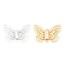Picture of Brass Insect Charms Gold Plated & Butterfly Animal Filigree Stamping Clear Rhinestone