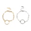 Immagine di 304 Acciaio Inossidabile Semplice Cavo Catena Braccialetti Multicolore Anello 18cm Lunghezza, 1 Pz