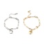 Immagine di Stainless Steel Bracelets Gold Plated & Oval Heart Clear Cubic Zirconia