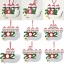 Image de Pendentifs d'Embellissement Noël en PVC Noir Famille de 5 Porter Masque Peut Écrire le Nom Mots" 2020 " Brillant Paillettes 10cm x 7cm, 1 Pièce