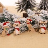Image de Pendentifs d'Embellissement Noël en Bois Vert Boîte à cadeau Voiture 8.5cm x 7.5cm, 1 Pièce