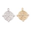 Picture of Copper Charms Round Clear Rhinestone 2 PCs