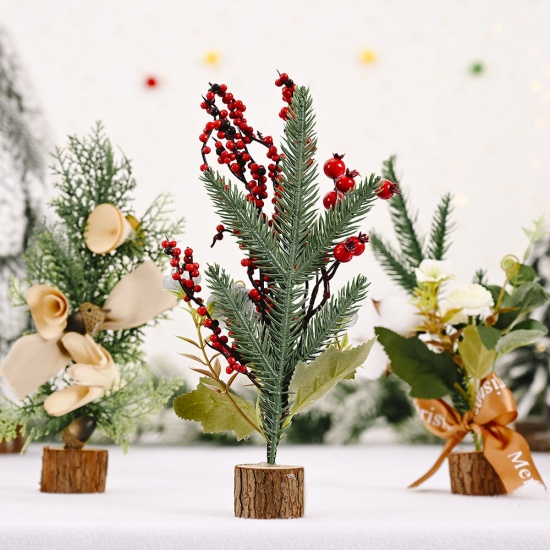 Immagine di Wood Ornaments Decorations White Christmas 28cm x 13cm, 1 Piece