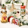 Bild von Veloursamt Wein Bier Flasche Beutel Partydekoration Weihnachten Weihnachtsmann Weiß & Rot 32cmx 16cm 1 Stück