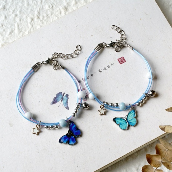 Picture of Ceramic Insect Braided Bracelets Blue Butterfly Animal Pentagram Star