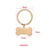 Stainless Steel Pet Memorial Keychain & Keyring Bone Blank Stamping Tags 46mm x 31mm, 1 Piece の画像