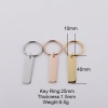Immagine di Stainless Steel Keychain & Keyring Rectangle Blank Stamping Tags 60mm x 25mm, 1 Piece