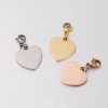 Imagen de Stainless Steel Blank Stamping Tags Keychain & Keyring Multicolor Heart