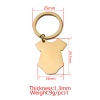 Immagine di Stainless Steel Blank Stamping Tags Keychain & Keyring Multicolor Clothes 55mm x 26mm