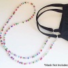 Picture of Glass Face Mask And Glasses Neck Strap Lariat Lanyard Necklace Multicolor 70cm(27 4/8") long, 1 Piece