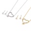Immagine di Stainless Steel & Copper Valentine's Day Jewelry Necklace Earrings Set Round Heart Micro Pave Multicolour Cubic Zirconia 