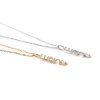 Bild von Stainless Steel & Copper Necklace Gold Plated Message " Lucky " Clear Cubic Zirconia 44cm(17 3/8") long, 1 Piece