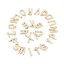 Copper Charms Gold Plated Capital Alphabet/ Letter Message " Z " Clear Rhinestone 14mm x 8mm, 5 PCs の画像
