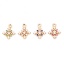 Picture of Brass Charms Gold Plated Christmas Snowflake 13mm x 10mm, 5 PCs                                                                                                                                                                                               