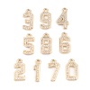 Picture of Brass Charms Gold Plated Number 13mm x 4mm, 3 PCs