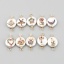 Immagine di Natural Shell & Brass Connectors Round Multicolor Rhinestone