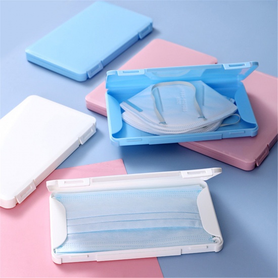 Picture of PP Recyclable Portable Mouth Mask Storage Box Square White 13cm x 13cm, 1 Piece