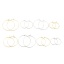 Iron Based Alloy Hoop Earrings Findings Circle Ring Silver Tone 38mm x 35mm, Post/ Wire Size: (21 gauge), 2000 PCs の画像