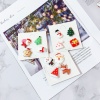 Picture of Acrylic Pin Brooches Christmas Santa Claus Tree Mixed Color 26mm x 19mm - 22mm x 19mm, 1 Set ( 3 PCs/Set)