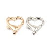 Immagine di Zinc Based Alloy Keychain & Keyring Gold Plated Heart 26mm x 22mm, 1 Packet ( 10 PCs/Packet)