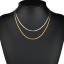 Изображение Stainless Steel Necklace Razor Blade Silver Tone 40cm(15 6/8") long, Chain Size: 1.8mm, 1 Piece