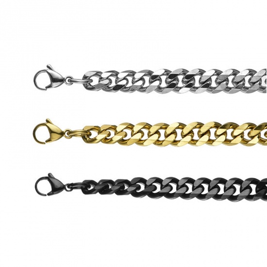 Picture of Wholesale Stainless Steel Cuban Link Chain Bracelets, Unisex Stylish Minimalist Gift Jewelry Supply