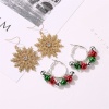 Изображение Hoop Earrings Multicolor Christmas Jingle Bell 40mm, 1 Pair