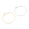 Picture of Iron Based Alloy Hoop Earrings Findings Circle Ring Silver Tone 35mm Dia.,Post/ Wire Size: (21 gauge), 30 PCs,2000PCs(about 2000PCs)
